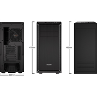 be quiet! BG022 Pure Base 600 Silver Mid Tower Gaming Case, 1 x USB 3.2, Water Cooling Ready, 2 x Pre-Installed Pure Wings 3 140mm Fans, ATX / M-ATX / Mini-ITX Compatible - Image 4