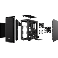 be quiet! BG022 Pure Base 600 Silver Mid Tower Gaming Case, 1 x USB 3.2, Water Cooling Ready, 2 x Pre-Installed Pure Wings 3 140mm Fans, ATX / M-ATX / Mini-ITX Compatible - Image 6