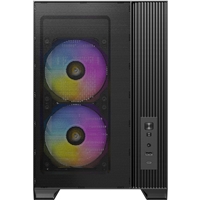Antec FLUX M Mini Tower Gaming Case, 1 x USB Type-C / 1 x USB 3.0, Tempered Glass Side Window Panel, Vertical Airflow Design, 3 x Pre-Installed RGB LED Fans & 3 PWM Reverse Fans, Micro-ATX, ITX Compatible - Image 6