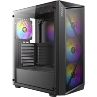 Antec AX67 ARGB Mid-Tower Gaming Case, 1 x USB 3.0 / 2 x USB 2.0, Tempered Glass Side Window Panel, High Airflow Mesh Front Panel, 4 x Pre-Installed ARGB LED Fans, ATX, Micro-ATX, ITX Compatible - Image 8