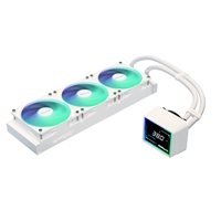 ASRock Challenger 360 Digital White AIO Liquid CPU Cooler, 360mm Radiator, Triple 120mm PWM ARGB Fans, 3? Digital Display, Intel LGA1700/1851 & AMD AM5/AM4 Compatible - Image 7