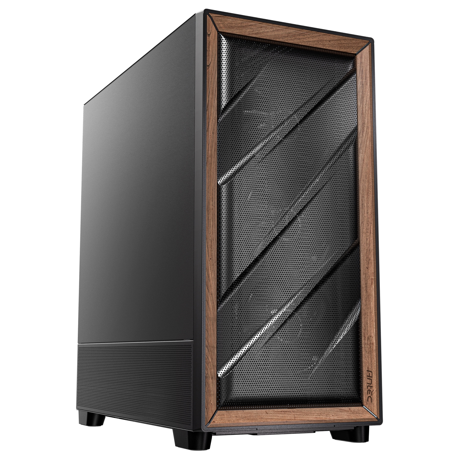 Antec FLUX SE Mid Tower Gaming Case, 1 x USB Type-C / 2 x USB 3.0, Metal Mesh with Walnu tWood Accents, 3 x Pre-Installed High-performance PWM Fans, E-ATX (=330mm), ATX, Micro-ATX, ITX Compatible - Image 3