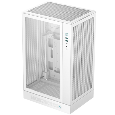 DeepCool CH270 Digital Micro-ATX Case, Mini-Tower PC Case with Tempered Glass Side Panel, USB-C Port, High Airflow Support for 360mm Radiator, ATX PSU, White - Image 2