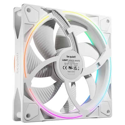 be quiet! Light Wings 140mm PWM Reverse, White, ARGB Lighting, Ultra-Quiet Operation Max 25.5dB(A), High Airflow, 60,000 Hours - Image 2