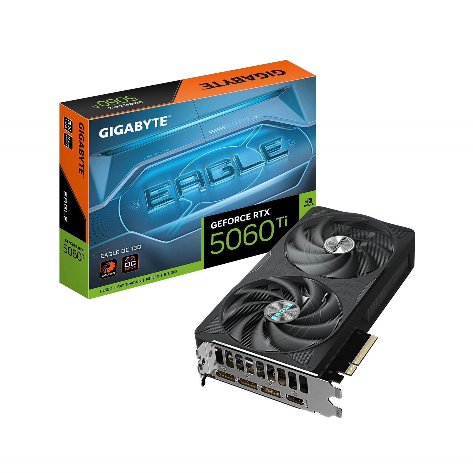 Gigabyte NVIDIA GeForce RTX 5060 Ti Eagle OC 16GB GDDR7 Graphics Card, 4608 CUDA Cores, 2617 MHz Core Clock, Dual Fan, 3x DisplayPorts / 1x HDMI Ports - Image 3