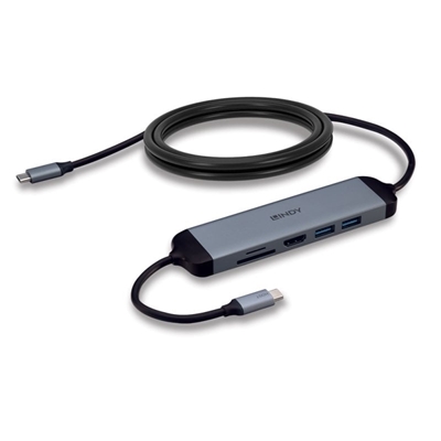 Lindy DST-Micro 140 Laptop Docking Station with USB-C, 1x 4K HDMI and Pass-Through Charging - Image 2