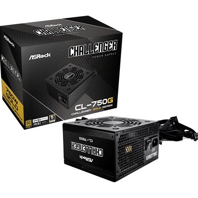 ASRock CL-750G 750W ATX Power Supply Unit, 80 PLUS GOLD Certified, 120mm Golf-Blade Fan, High Efficiency PSU - Image 2
