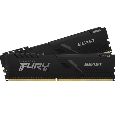 Kingston FURY Beast KF436C17BBK2/16 16GB (2x 8GB) DIMM System Memory, 3600MHz, DDR4, CL17, Black, Intel XMP - Image 2