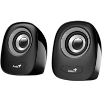 Genius SP-Q160 2.0 Desktop Speakers, Stereo Sound, USB Powered Plug and Play, 6w, 3.5mm with Volume Control, Grey - Image 4