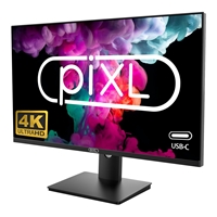 piXL PX27UDH4K 27 Inch 60Hz 4K IPS Monitor with 3840 x 2160 Resolution, 5ms Response Time, 60Hz Refresh Rate, USB-C, USB-B, USB-A, HDMI, Display Port & VESA Mount - Image 4