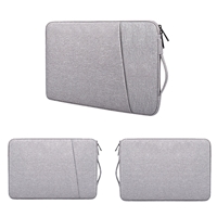 Prevo 14 Inch Laptop Sleeve, Side Pocket, Cushioned Lining, Light Grey - Image 5
