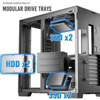 Antec Constellation C8 ARGB Full Tower Case - Premium Design, Dual Chamber Cooling, Tempered Glass Panels, and Advanced Connectivity - Image 5