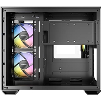 Antec CX600M Trio Mini Tower Gaming Case, Tempered Glass Front, Top & Side Panels, Dual Chamber Design, 3 x Pre-Installed ARGB Fans, USB-C, USB 3.0 & USB 2.0, Micro-ATX/ITX, Black - Image 5
