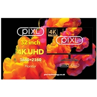 piXL CM32F44K 32 Inch 60Hz 4K Widescreen IPS Monitor with 3840 x 2160 Resolution, 5ms Response Time, 60Hz Refresh Rate, Display Port, HDMI & VESA Mount - Image 8