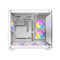 Antec CX800 Mid Tower Gaming Case, 1 x USB 3.0 / 2 x USB 2.0, Tempered Glass Front and Side Window Panel, Dual-Chamber design, 3 x Pre-Installed ARGB LED Fans , ATX, Micro ATX, Mini-ITX Compatible - Image 4