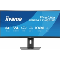 iiyama ProLite Curved Monitor XCB3497WQSNP-B1 34" VA Ultra-Wide Screen with KVM Switch, LAN, USB-C Dock, 0.4ms, 120Hz, HDMI, DisplayPort, Speakers, Height Adjustment - Image 4