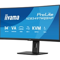 iiyama ProLite Curved Monitor XCB3497WQSNP-B1 34" VA Ultra-Wide Screen with KVM Switch, LAN, USB-C Dock, 0.4ms, 120Hz, HDMI, DisplayPort, Speakers, Height Adjustment - Image 8
