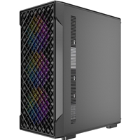 Antec VX320 ARGB Mid-Tower Gaming Case, 1 x USB 3.0/ 1 x USB 2.0, Tempered Glass Side Window Panel, Ventilated Front Grille, 4 x Pre-Installed ARGB LED Fans, ATX, Micro-ATX,ITX Compatible - Image 6