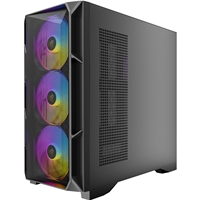 Antec AX1000 Mid Tower Gaming Case, 1 x USB Type-C / 2 x USB 3.0, Tempered Glass Side Window Panel, High Airflow Mesh Front, 4 x Pre-Installed ARGB LED Fans, E-ATX, ATX, Micro-ATX , ITX Compatible - Image 6