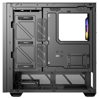 Antec P30 Mid Tower Gaming Case, 1 x USB Type-C / 2 x USB 3.0, Tempered Glass Side Window Panel, Large metal mesh front panel with premium wood accents, 5 x Pre-Installed ARGB LED Fans, ATX, micro-ATX, ITX Compatible - Image 7