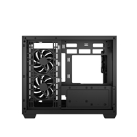 DeepCool CG330 3F ARGB Dual-Chamber Micro-ATX Tower Case, Tempered Glass Panels, 3 x 120mm ARGB Fans, USB 3.0, ITX/Micro-ATX, Black - Image 7