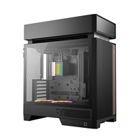 DeepCool CL6600 ARGB Modular Split-Chamber Mid-Tower ATX Case, Tempered Glass Panels, Pre-installed 360mm ARGB Liquid Cooler, 2 x FL12R SE ARGB Fans, USB 3.0, Mini-ITX/Mico-ATX/ATX, Black - Image 4