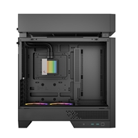 DeepCool CL6600 ARGB Modular Split-Chamber Mid-Tower ATX Case, Tempered Glass Panels, Pre-installed 360mm ARGB Liquid Cooler, 2 x FL12R SE ARGB Fans, USB 3.0, Mini-ITX/Mico-ATX/ATX, Black - Image 6