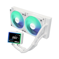 ASRock Challenger 240 Digital AIO Liquid CPU Cooler, 240mm Radiator,White, Dual 120mm PWM ARGB Fans, 3" Digital Display, Intel LGA1700/1851 & AMD AM5/AM4 Compatible - Image 4