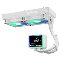 ASRock Challenger 240 Digital AIO Liquid CPU Cooler, 240mm Radiator,White, Dual 120mm PWM ARGB Fans, 3" Digital Display, Intel LGA1700/1851 & AMD AM5/AM4 Compatible - Image 6