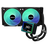 ASRock Challenger 240 Digital AIO Liquid CPU Cooler, 240mm Radiator, Dual 120mm PWM ARGB Fans, 3" Digital Display, Intel LGA1700/1851 & AMD AM5/AM4 Compatible - Image 5