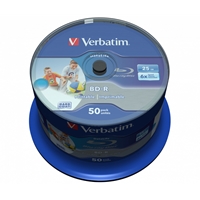 Verbatim (43812) BD-R SL Datalife 25GB 6X 50 Pack Spindle Wide Printable No ID - Image 4