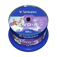 Verbatim (43512) DVD+R 16X 4.7GB 50 Pack Spindle Wide Inkjet Printable No ID - Image 4