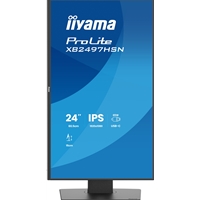 iiyama XB2497HSN-B1 24" IPS LCD USB-C Dock Display with 65W Charging, 4ms (1ms MPRT, Full HD 1920x1080, 350 cd/m2 Brightness, RJ45, 1x HDMI,1 x DisplayPort In, 1 x DP-OUT(MST), USB Hub 2x USB 3.0 + 2x USB-C (7.5W), 2W Speakers, Height Adjustable Stand, TU - Image 5