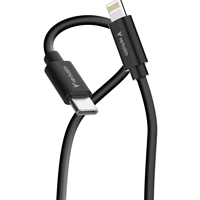 Verbatim (32392) Essentials Sync & Charge USB-C to Lightning Cables (2 pack) Black & White, 1m, 27W PD, 480Mbps, USB Power Delivery 3.0 Supports Up To 27W Charging Power - Image 4