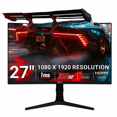 piXL CM27C7 27 Inch 165Hz Full HD Curved HDR Widescreen Gaming Monitor with AMD Freesync & NVidia G-Sync, 1ms Response Time, 165Hz Refresh Rate, DisplayPort, HDMI, USB-A, VESA Mount & Height Adjust - Image 2