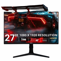 piXL CM27C7 27 Inch 165Hz Full HD Curved HDR Widescreen Gaming Monitor with AMD Freesync & NVidia G-Sync, 1ms Response Time, 165Hz Refresh Rate, DisplayPort, HDMI, USB-A, VESA Mount & Height Adjust