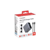 Verbatim (30239) Mini GaN Charger 100W With Display, 100W 3-Port + 100W USB-C to USB-C Cable - Image 7