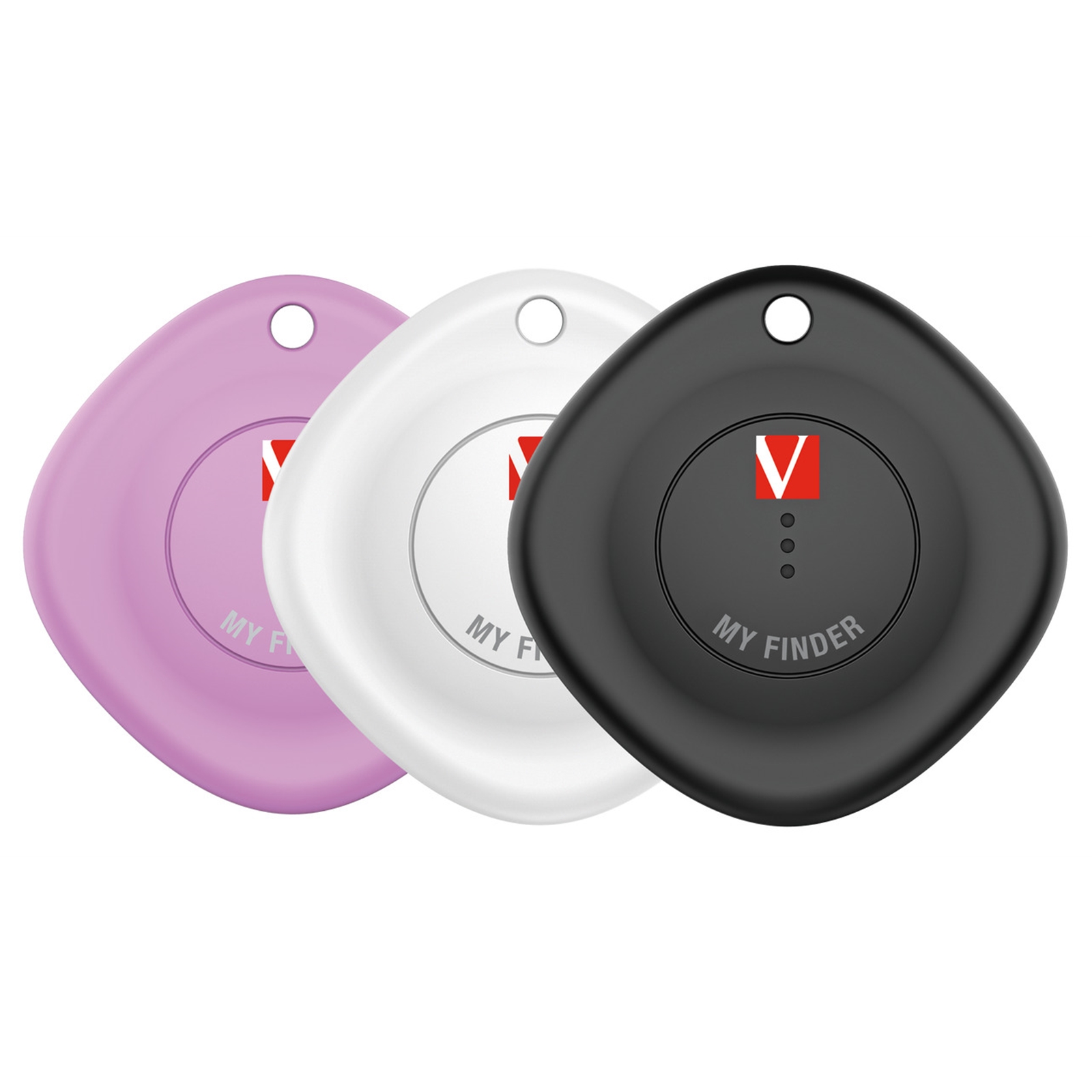 Verbatim (32132) MYF-03 My Finder Bluetooth Item Finder 3 Pack Black /White / Purple - Image 3