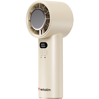 Verbatim (32343) Cool 'n' Go Ice Touch Handheld Fan - White/Silver