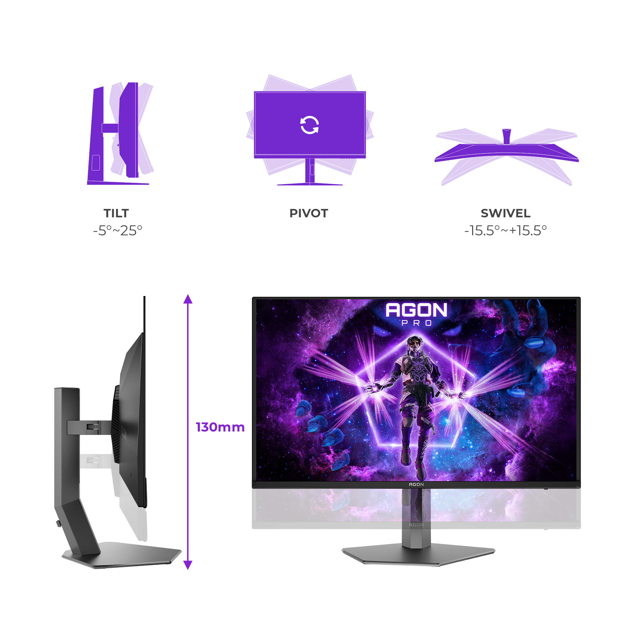 AOC 31.5 QD-OLED MONITOR SPK AG326UZD2 - Image 3
