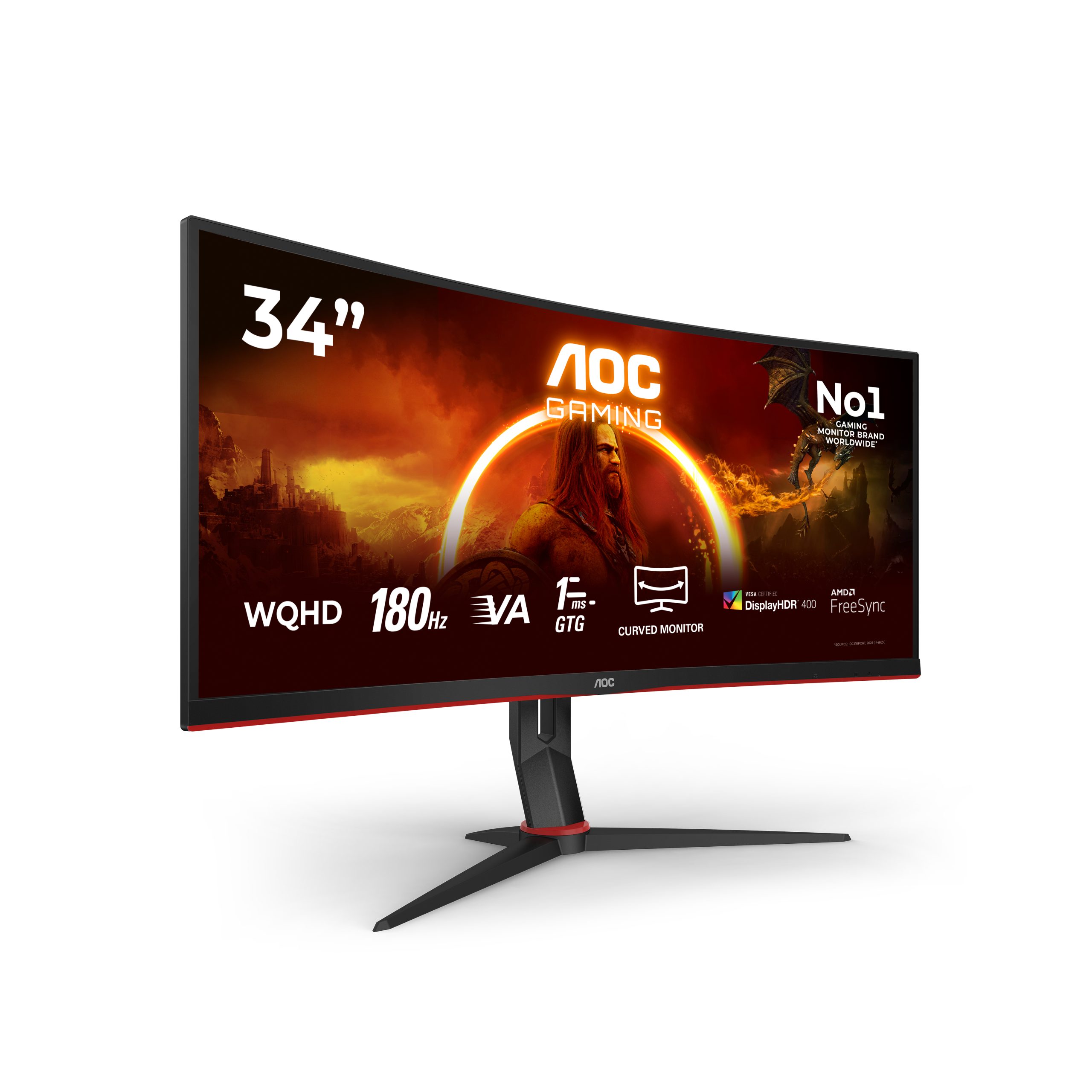 AOC 34 VA MON SPK CUR CU34G2XP/BK - Image 2