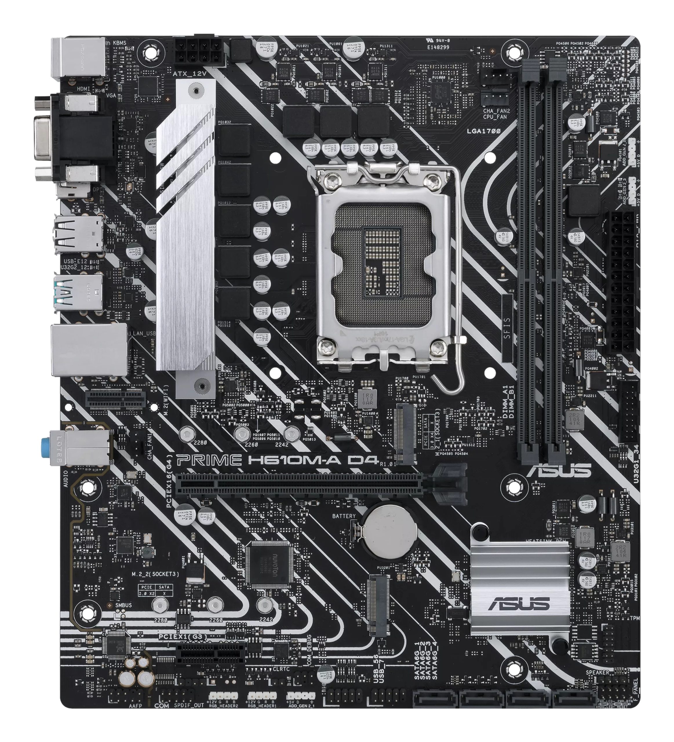 ASUS 1700 PRIME H610M-A D4-CSM M-ATX - Image 2