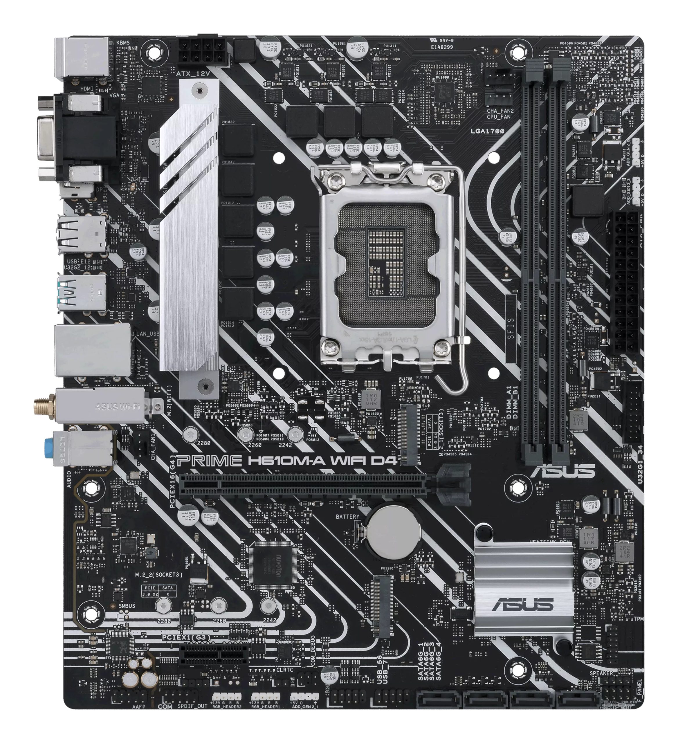 ASUS 1700 PRIME H610M-A WIFI D4 M-ATX - Image 2