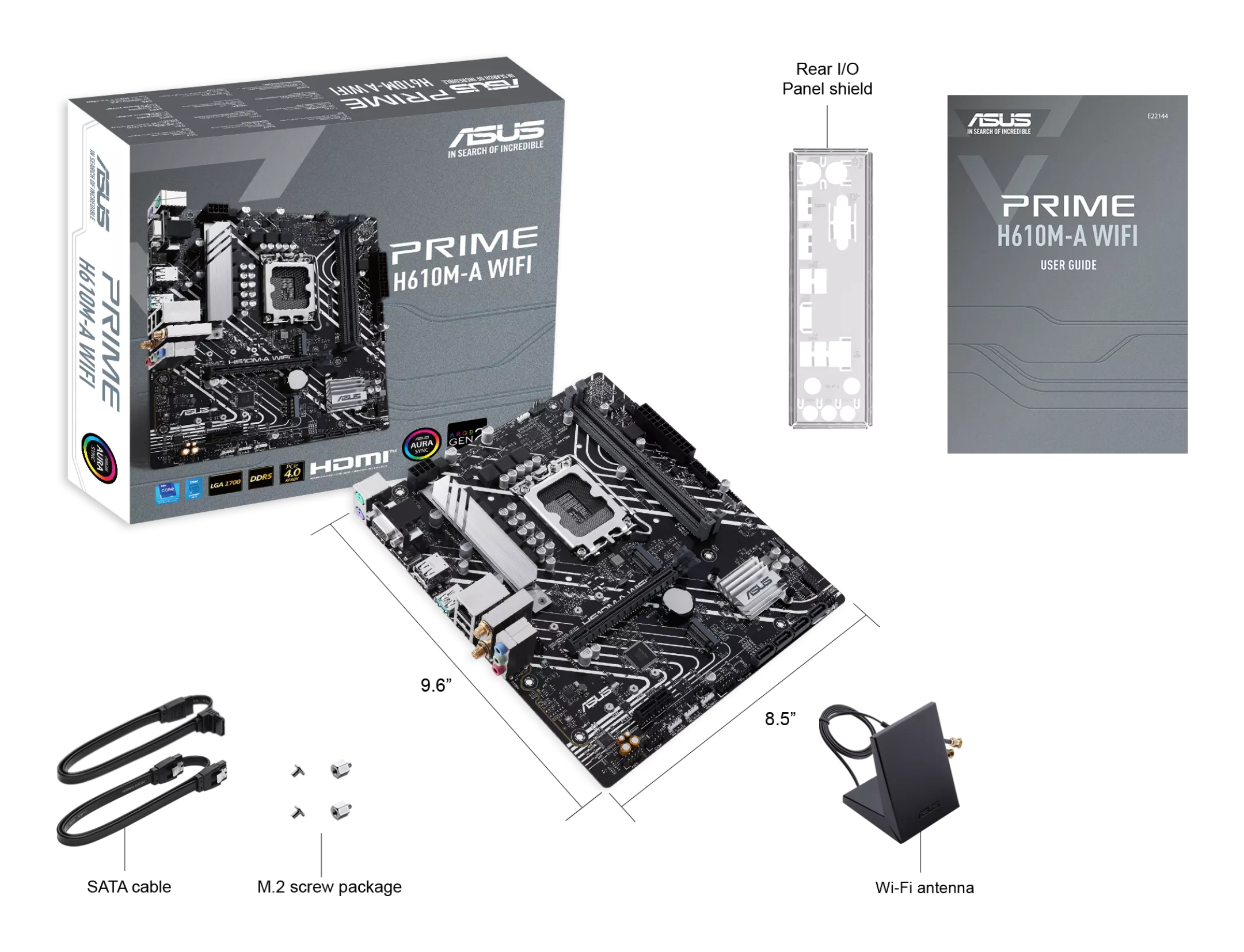 ASUS 1700 PRIME H610M-A WIFI D5 M-ATX - Image 2
