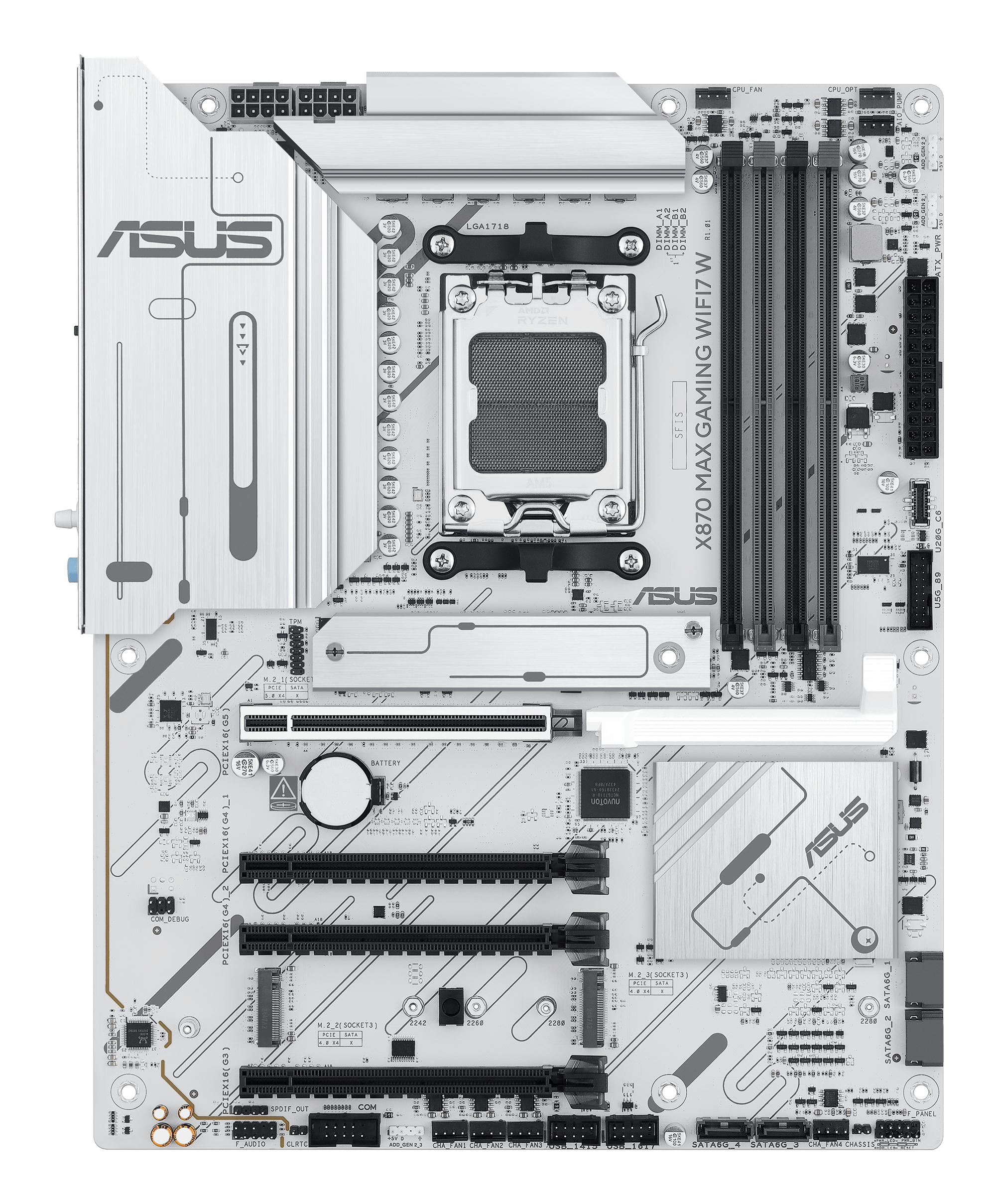 ASUS AM5 X870 MAX GAMING WIFI7 W WHITE - Image 2