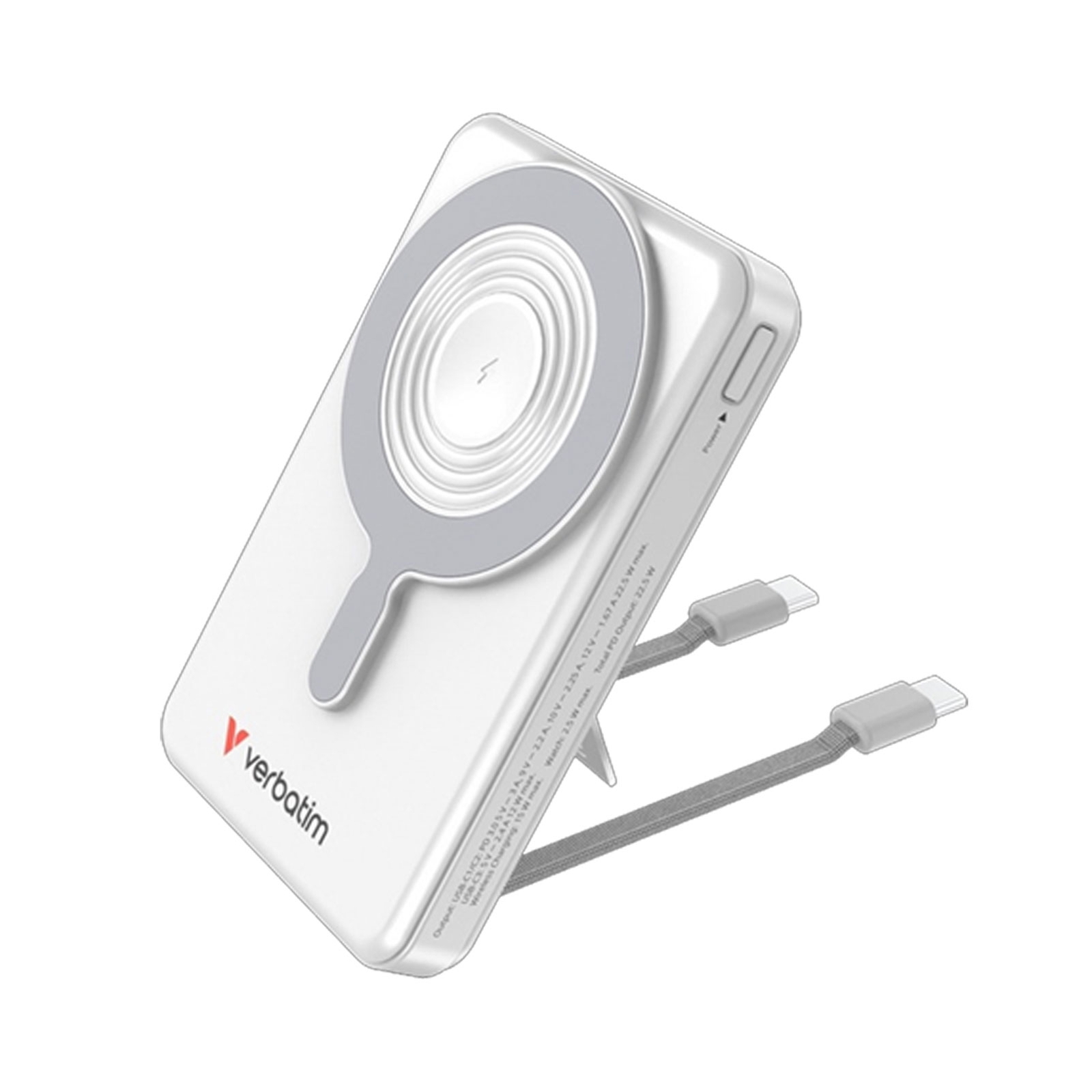 Verbatim (32273) Charge'n'Go 2C & Display MagSafe Power Bank 10000 mAh Silver - Image 3