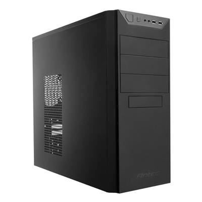 Antec VSK-4000B-U3/U2 Mid Tower Case, 1 x USB 3.0 / 1 x USB 2.0, Galvanized Steel, Vented Side Panel, 1 x Pre-Installed Fans, ATX, Micro-ATX, Mini-ITX Compatible - Image 2