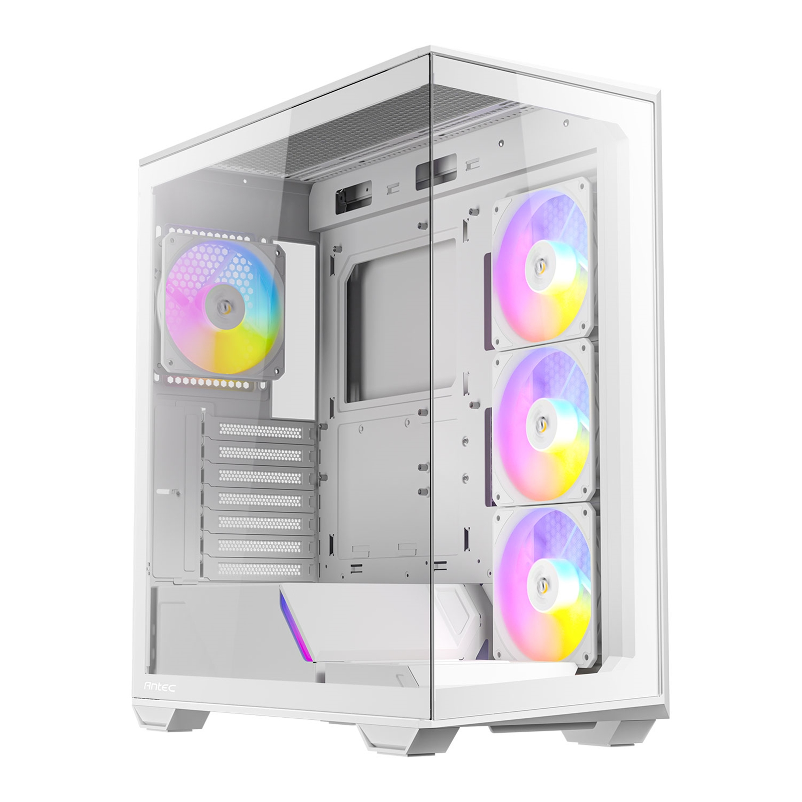ANTEC Constellation C3 White ARGB Case, 270' Full-View Tempered Glass, Dual Chamber, Tool-Free Design, 4 x ARGB PWM Fans With Built-In Fan Controller, ATX, Micro-ATX, ITX - Image 3