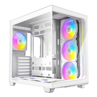 Antec Constellation C5 Mid Tower Gaming Case, 1 x USB Type-C / 2 x USB 3.0, Tempered Glass Frotn and Side Window Panel, Dual Chamber Design, 6 x Pre-Installed Reverse Fans, ATX, Micro-ATX, ITX Compatible