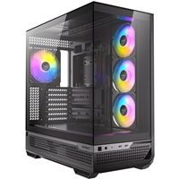 Antec Constellation C7 Mid Tower Gaming Case, 1 x USB Type-C / 2 x USB 3.0, Tempered Glass Front and Side Window Panel, Vertical Airflow, 4 x Pre-Installed ARGB LED Fans, E-ATX (= 272mm), ATX, M-ATX, ITX Compatible